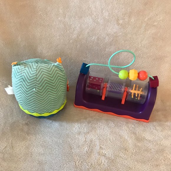 B.TOYS set of 2 toys OWL BE BACK and SPIN & BEAD MAZE for age 6 Months + - Picture 2 of 2